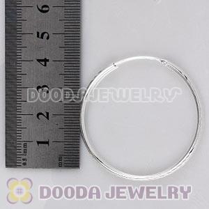 Dia 45mm Sterling Silver Hoop Earring European Beads Compatible