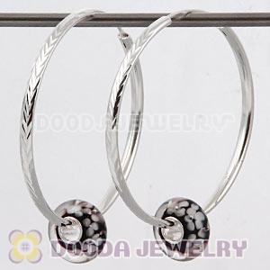Dia 45mm Sterling Silver Hoop Earring European Beads Compatible