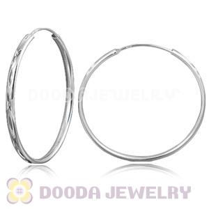Dia 45mm Sterling Silver Hoop Earring European Beads Compatible