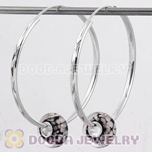 Dia 45mm Sterling Silver Hoop Earring European Beads Compatible