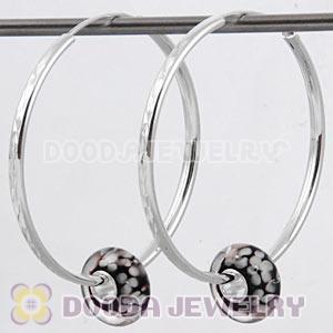 Dia 45mm Sterling Silver Hoop Earring European Beads Compatible