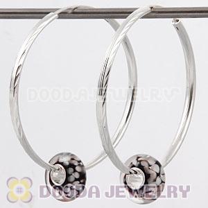 Dia 45mm Sterling Silver Hoop Earring European Beads Compatible