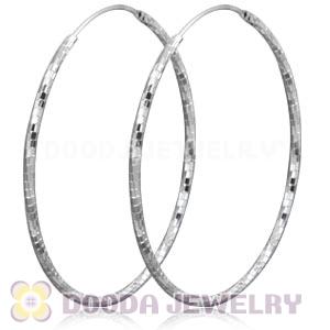 Dia 45mm Sterling Silver Hoop Earrings European Beads Compatible