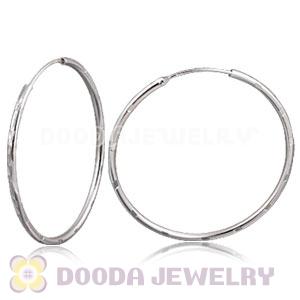 Dia 45mm Sterling Silver Hoop Earrings European Beads Compatible