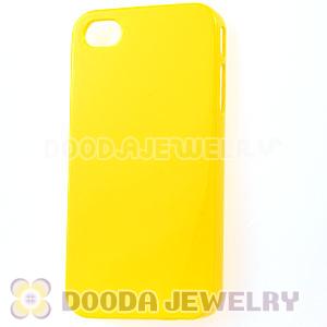 Yellow Plastic Protective Back Cases For iPhone 4 iPhone 4S Wholesale