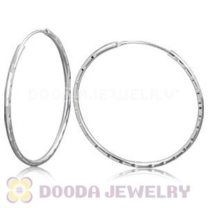 Dia 45mm Sterling Silver Hoop Earrings European Beads Compatible