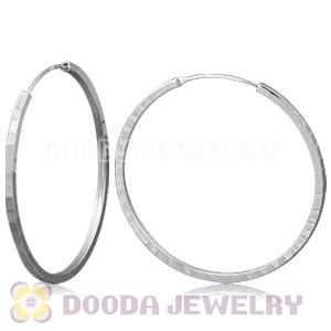 Dia 45mm Sterling Silver Hoop Earrings European Beads Compatible
