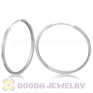 Dia 45mm Sterling Silver Hoop Earrings European Beads Compatible