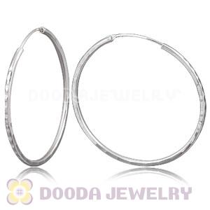 Dia 45mm Sterling Silver Hoop Earrings European Beads Compatible