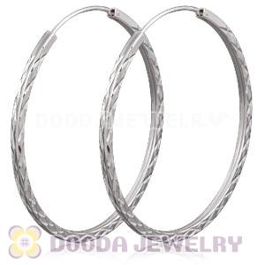 Dia 45mm Sterling Silver Hoop Earring European Beads Compatible