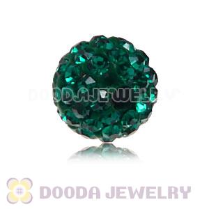 Cheap Price 8mm Handmade Pave Green Crystal Beads Wholesale 