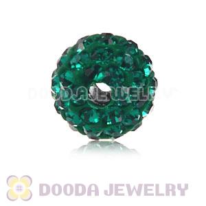 Cheap Price 8mm Handmade Pave Green Crystal Beads Wholesale 