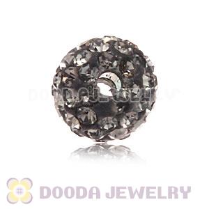 Cheap Price 8mm Handmade Pave Grey Crystal Beads Wholesale 