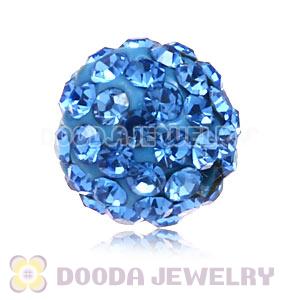 Cheap Price 10mm Blue Handmade Pave Crystal Beads Wholesale 