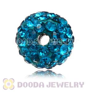 Cheap Price 10mm Blue Handmade Pave Crystal Beads Wholesale 