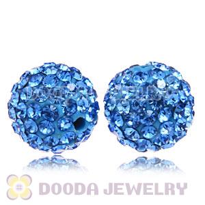 Cheap Price 12mm Handmade Pave Blue Crystal Beads Wholesale 