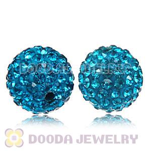 Cheap Price 12mm Handmade Pave Blue Crystal Beads Wholesale 
