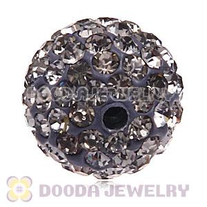 Cheap Price 12mm Handmade Pave Grey Crystal Beads Wholesale 