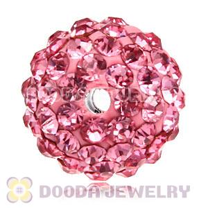 Cheap Price 12mm Handmade Pave Pink Crystal Beads Wholesale 