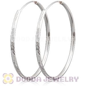 Dia 55mm Sterling Silver Hoop Earrings European Beads Compatible