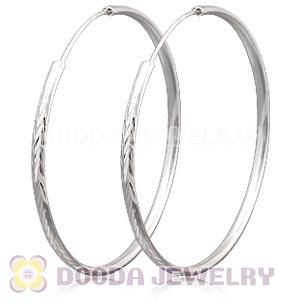 Dia 55mm Sterling Silver Hoop Earrings European Beads Compatible