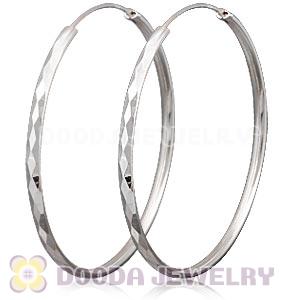 Dia 55mm Sterling Silver Hoop Earrings European Beads Compatible