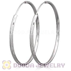 Dia 55mm Sterling Silver Hoop Earrings European Beads Compatible