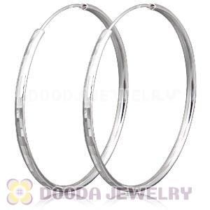Dia 55mm Sterling Silver Hoop Earrings European Beads Compatible