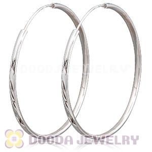 Dia 55mm Sterling Silver Hoop Earrings European Beads Compatible