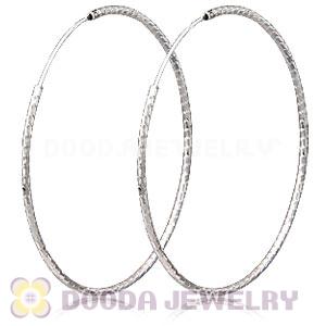 Dia 55mm Sterling Silver Hoop Earrings European Beads Compatible