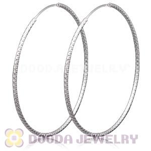 Dia 55mm Sterling Silver Hoop Earrings European Beads Compatible