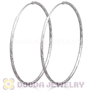Dia 55mm Sterling Silver Hoop Earrings European Beads Compatible