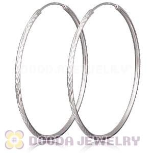 Dia 55mm Sterling Silver Hoop Earrings European Beads Compatible