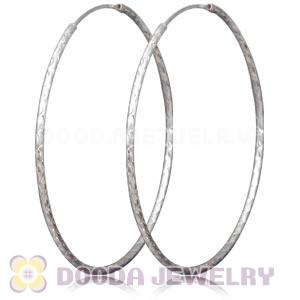 Dia 55mm Sterling Silver Hoop Earrings European Beads Compatible