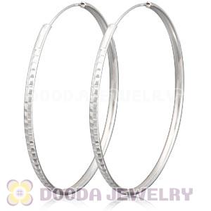 Dia 65mm Sterling Silver Hoop Earrings European Beads Compatible