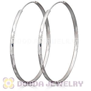 Dia 65mm Sterling Silver Hoop Earrings European Beads Compatible
