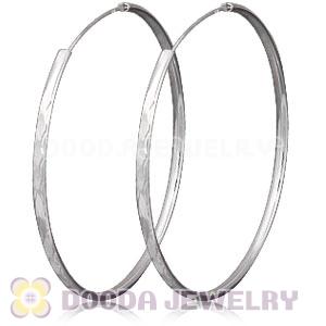 Dia 65mm Sterling Silver Hoop Earrings European Beads Compatible