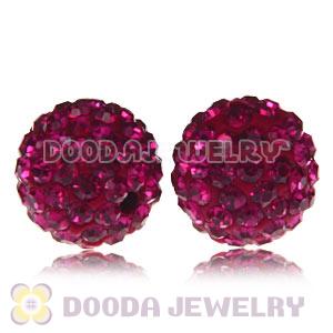 Cheap Price 12mm Handmade Pave Fushia Crystal Beads Wholesale 