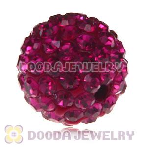 Cheap Price 12mm Handmade Pave Fushia Crystal Beads Wholesale 