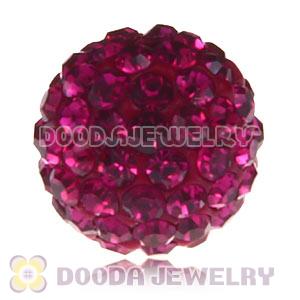 Special Price 12mm Handmade Pave Fushia Crystal Beads Wholesale