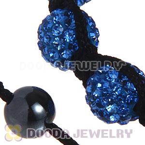 Wholesale On Sale Handmade Pave Blue Crystal TresorBeads Bracelets