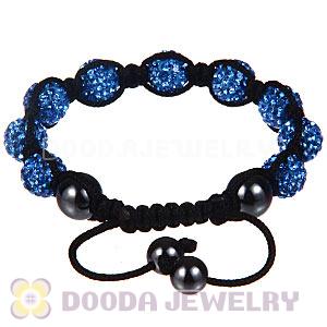 Wholesale On Sale Handmade Pave Blue Crystal TresorBeads Bracelets