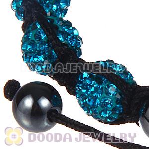 Wholesale On Sale Handmade Pave Blue Crystal TresorBeads Bracelets