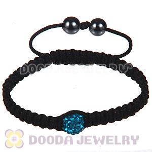 Wholesale Special Price Handmade Pave Blue Crystal Macrame Bracelets
