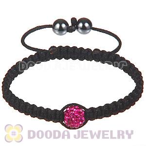 Wholesale Special Price Handmade Pave Fushia Crystal Macrame Bracelets