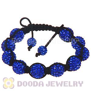 Wholesale On Sale Handmade Pave Blue Crystal TresorBeads Bracelets
