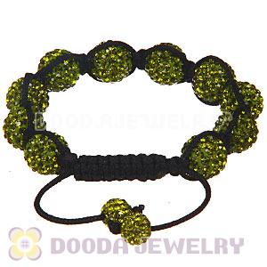 Wholesale On Sale Handmade Pave Olivine Crystal TresorBeads Bracelets