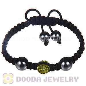 Wholesale On Sale Handmade Pave Olivine Crystal Macrame Bracelets