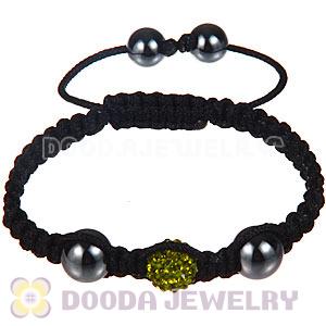 Wholesale Special Price Handmade Pave Olivine Crystal Macrame Bracelets