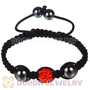 Wholesale Special Price Handmade Pave Orange Crystal Macrame Bracelets